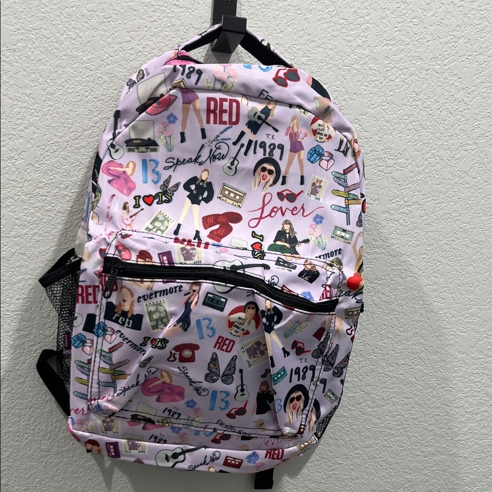 Taylor Swift Eras Inspired Graphic Light Purple Backpack